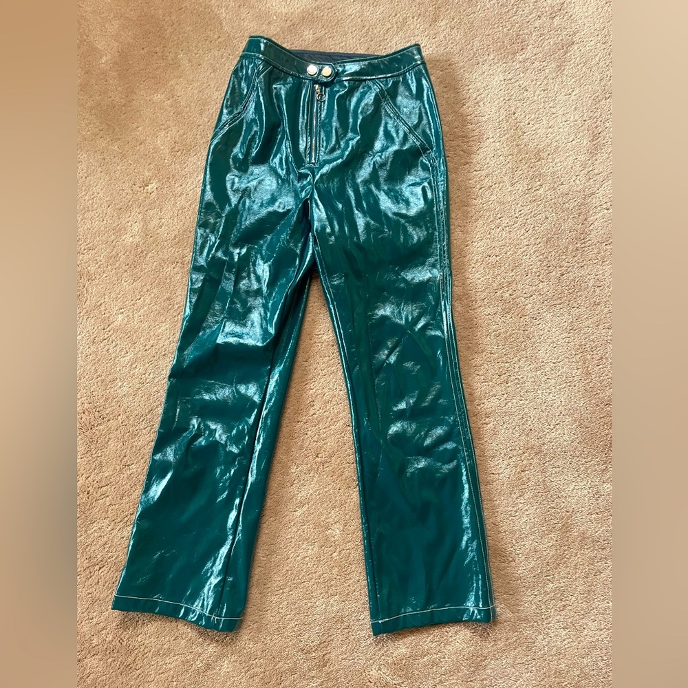 Fake Leather Green pants